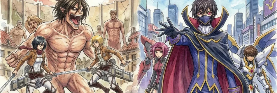 Attack on Titan vs Code Geass Eren Yeager vs Lelouch comparison