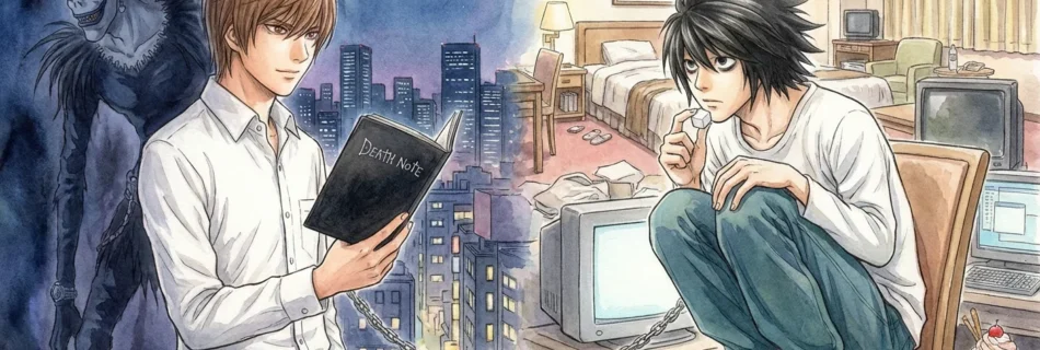 L vs Light psychological battle in Death Note